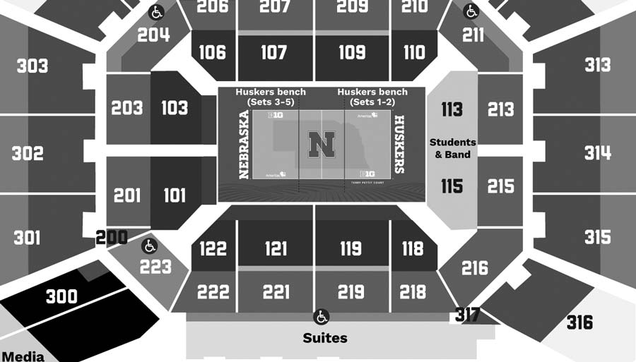 Volleyball seating map