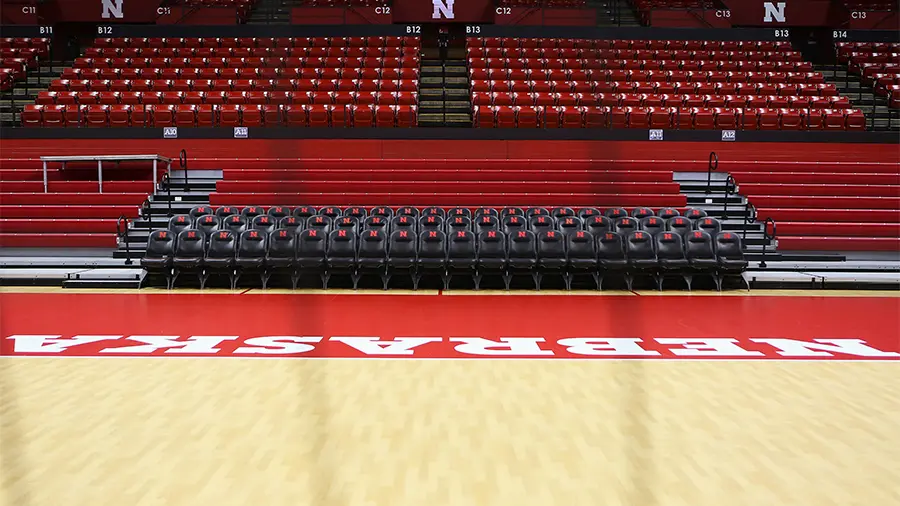 Empty courtside seats
