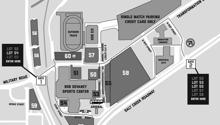Volleyball parking map